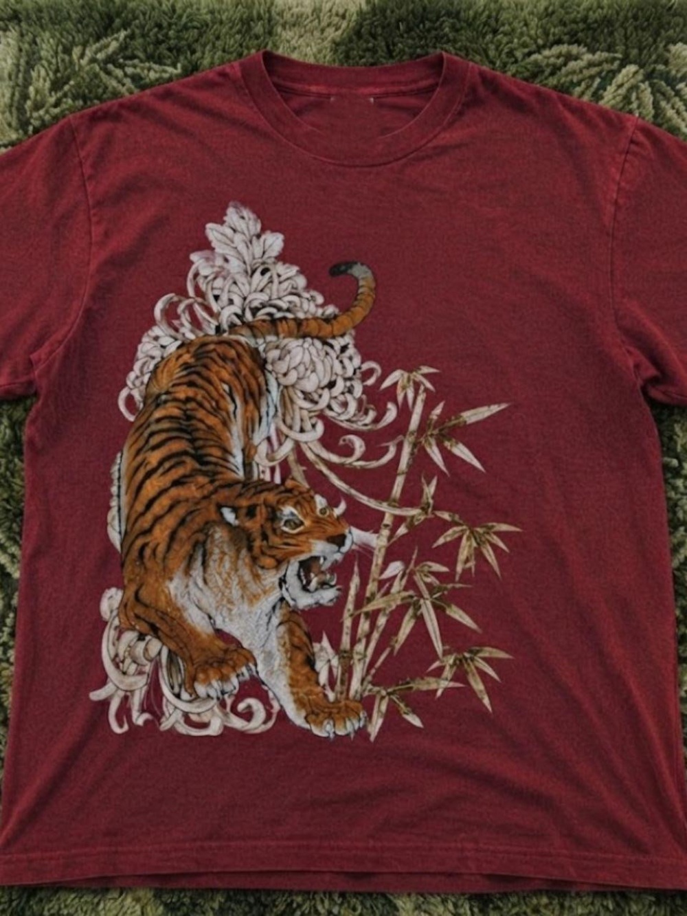 Maroon Tiger and Bamboo shirt